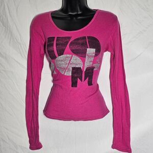 Vintage y2k pink volcom grunge skater long sleeve